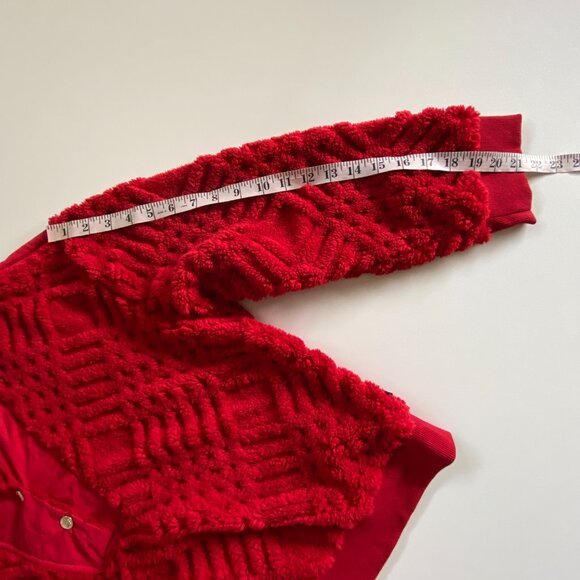 Tommy Hilfiger Vibrant Red Pullover Sherpa Sweater S XL - Picture 10 of 15